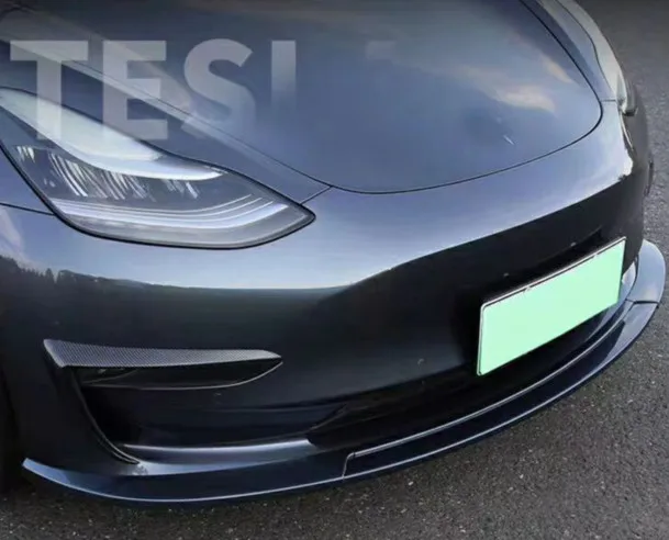 Для Tesla модель 3 2017 2020 передний спойлер для губ Новый стиль бампер из углеродного
