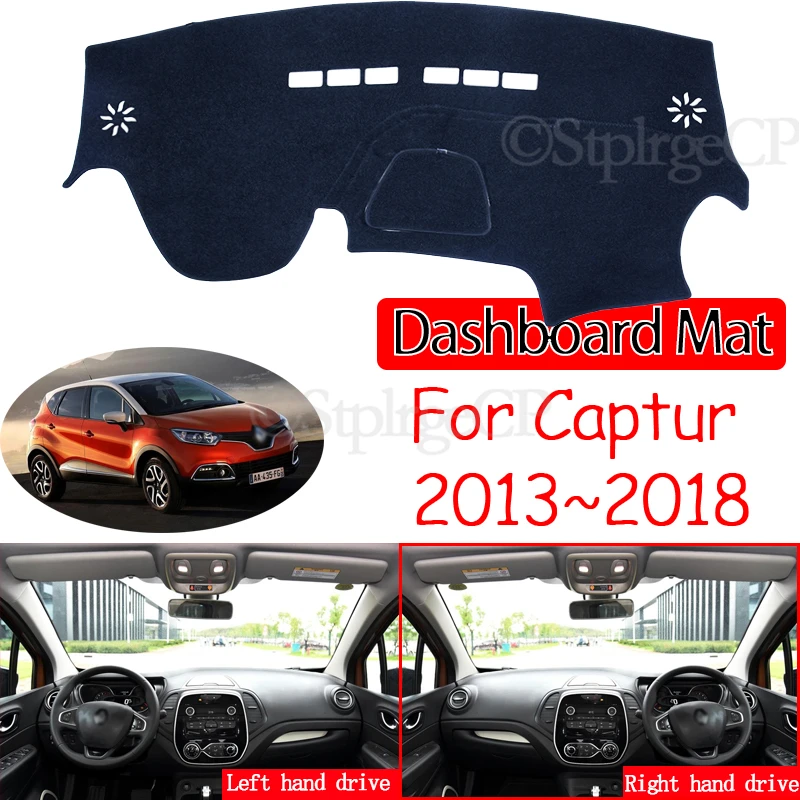 

Противоскользящий коврик для Renault Captur 2013 ~ 2018 Samsung QM3, накладка на приборную панель, Солнцезащитный коврик, автомобильные аксессуары 2014 2015 2016 ...