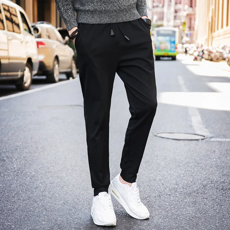 MRMT 2022 Brand New Autumn Winter Men's Trousers Solid Color Tether Waist Casual Pants for Male Feet | Мужская одежда