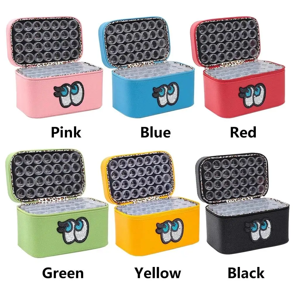 

84 Bottles PU Leather Diamond Painting Square Rhinestones Tool Storage Bag Organizer Beads Diamond Embroidery Accessories Box