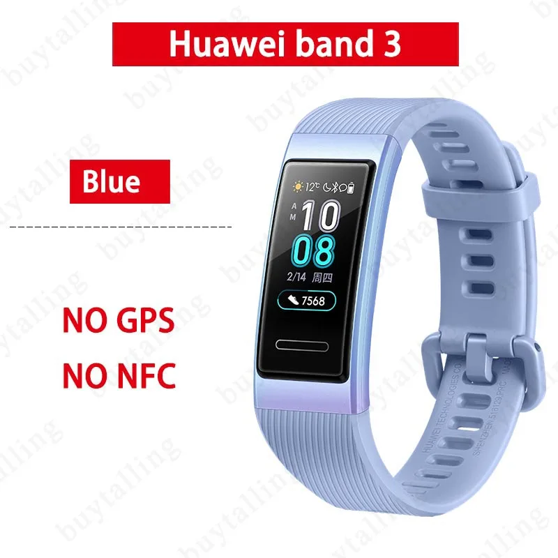 huawei band 3 blue Браслет huawei Band 3 Pro B29, фитнес-трекер, умный Браслет, 0,95 дюймов, сенсорный экран, для плавания, монитор сердечного ритма, водонепроницаемый, Bluetooth - Цвет: huawei band 3 blue