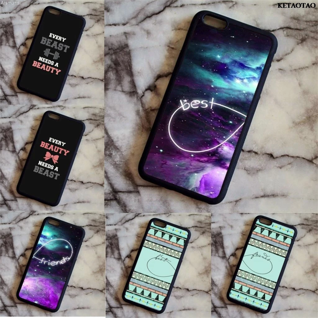 KETAOTAO Beauty and Beast Couples Best Friend BFF I love you to the moon back for iPhone Plus Case Soft TPU Rubber Silicone |