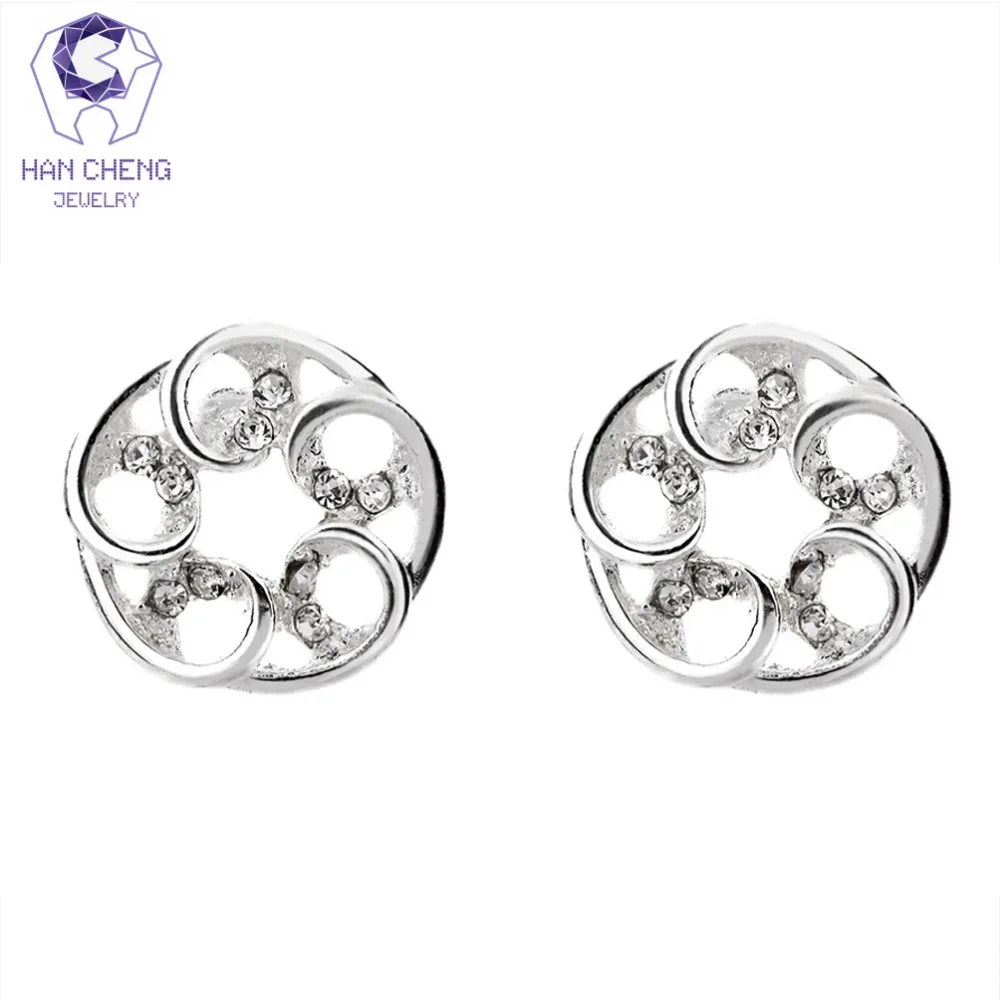 HanCheng новомодное очарование полые круглые Серебристые Плакированные гвоздь