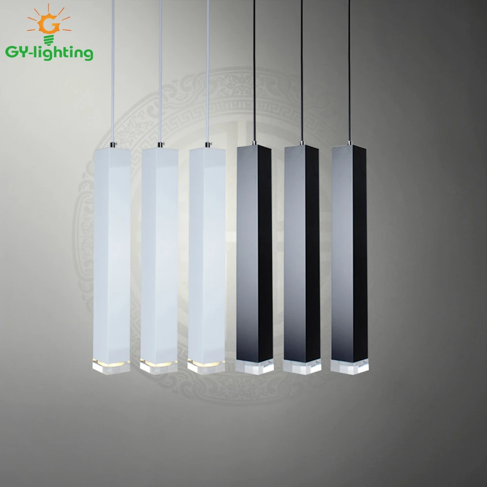 LED Pendant lights lamparas de techo colgante moderna hanglamp Square hanging lamp 3W 30cm 60cm Tube pendant light | Лампы и освещение