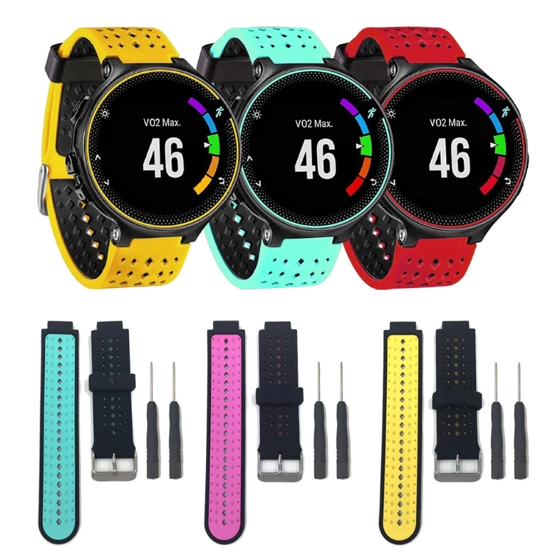 Мягкий силиконовый ремешок для часов Garmin Forerunner 220 230 235 620 630 Смарт-часы Сменные