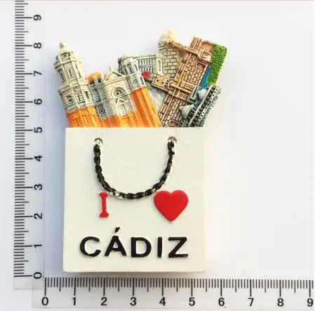 Магнит на холодильник в Испании Cadiz здание мира магнитная наклейка домашняя