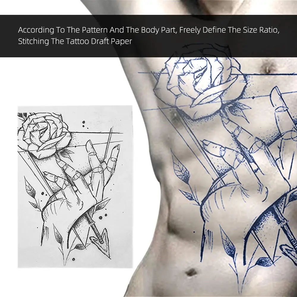 100 шт. переводная бумага для татуировок набросков аксессуары термотрафаретная