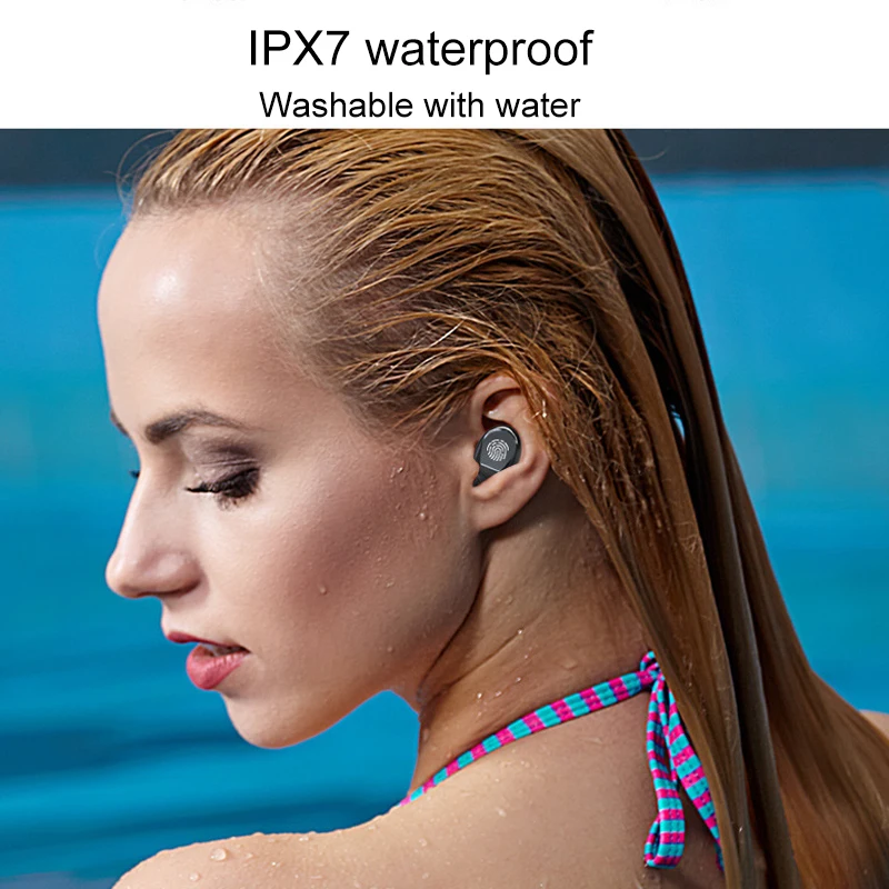 3500 мАч светодиодный Bluetooth беспроводные наушники TWS сенсорное управление