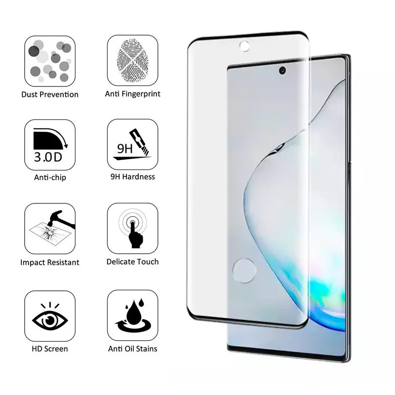 Чехол для samsung galaxy note 10 плюс 9 8 s10 s9 s8 s10e s7 edge s6 защитная пленка из закаленного