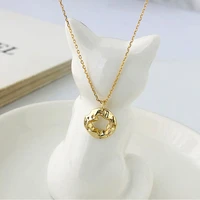 amaiyllis s925 sterling silver round hollow necklace pendant personality clavicle chain necklace for women party jewelry