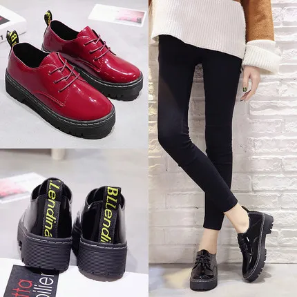 Корейская версия Новая женская обувь повседневная на плоской подошве British wind