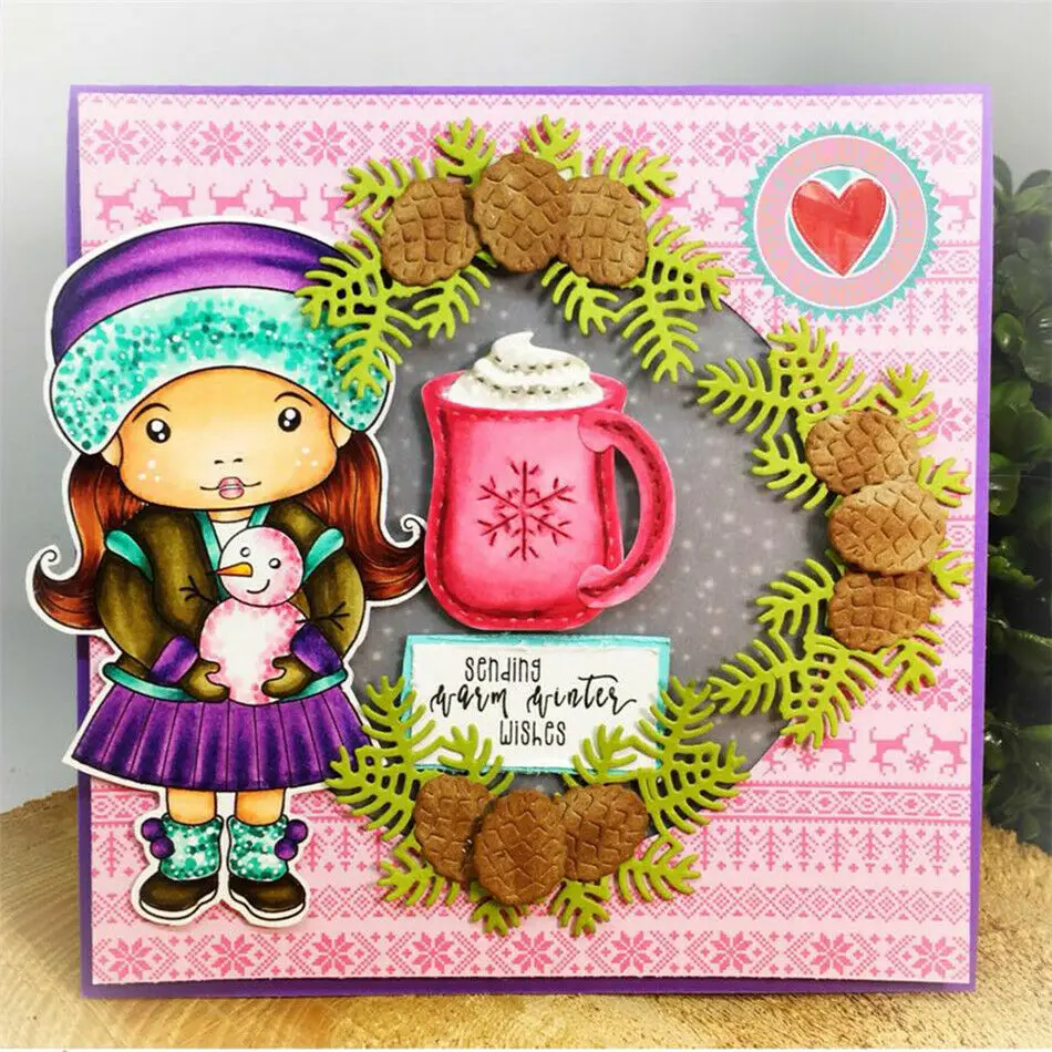 Высечки Pinecone металлические вырезанные штампы рельефное тиснение изготовление