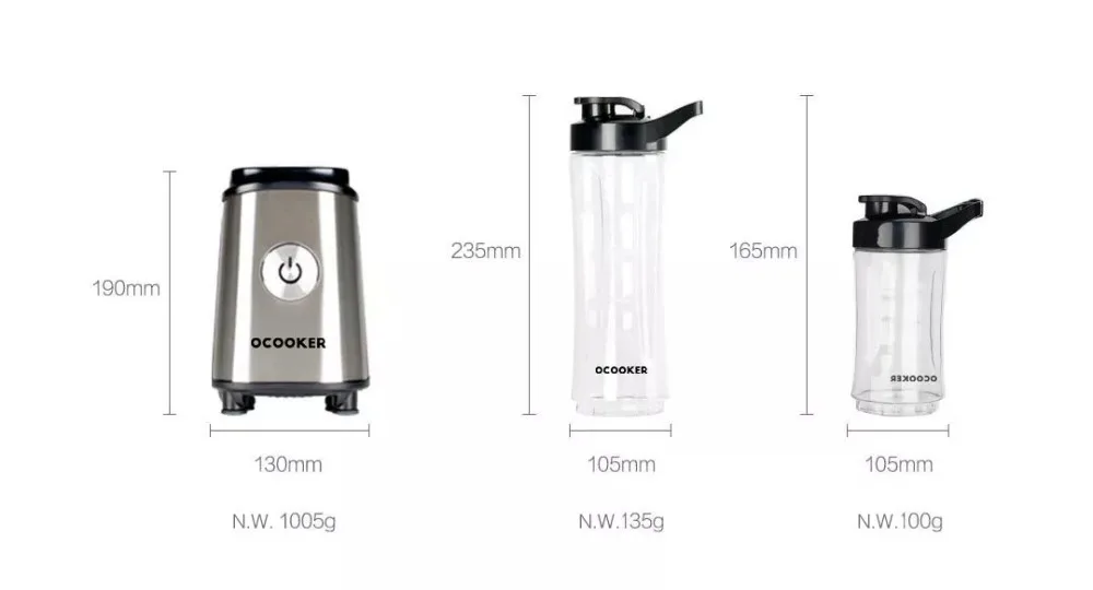 MI Mijia Ocooker Портативный соковыжималка для фруктов и овощей Пособия по кулинарии машина поворотным переключателем 304 Нержавеющая сталь 8 Второй машина для варки супа