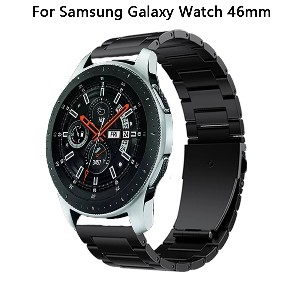 

22mm Metal Stainless Steel Smartband For Samsung Galaxy Watch 46mm Titanium alloy Smartwatch Band Wrist Strap Bracelet Wristband