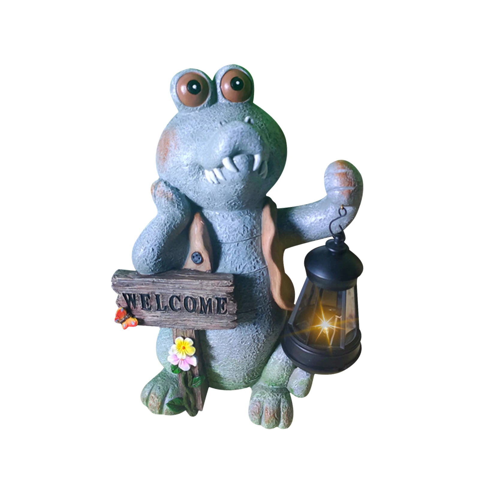 

Домашнее украшение для сада для дома и улицы на заднем дворе изделия из смолы статуя патио скульптура крокодила газон плавательный бассейн