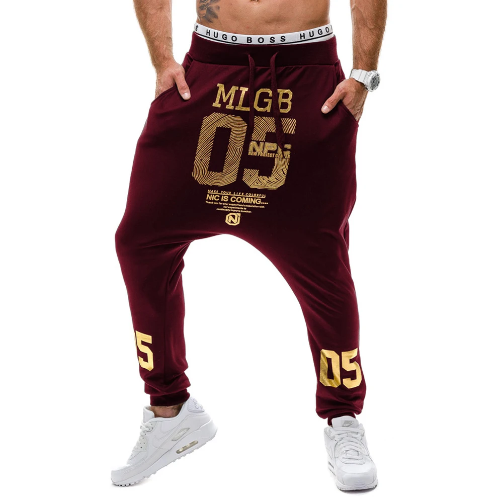 Брюки мужские с низким шаговым швом повседневные штаны в стиле хип хоп Уличная