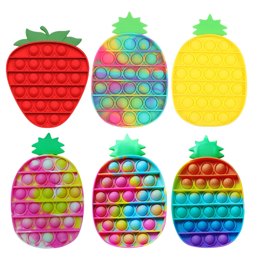

Rainbow Bubble Pops Fidget Kids Toy Sensory Autisim Special Need Its Anti-stress Stress Relief Squishy Fidget Toy Random Color