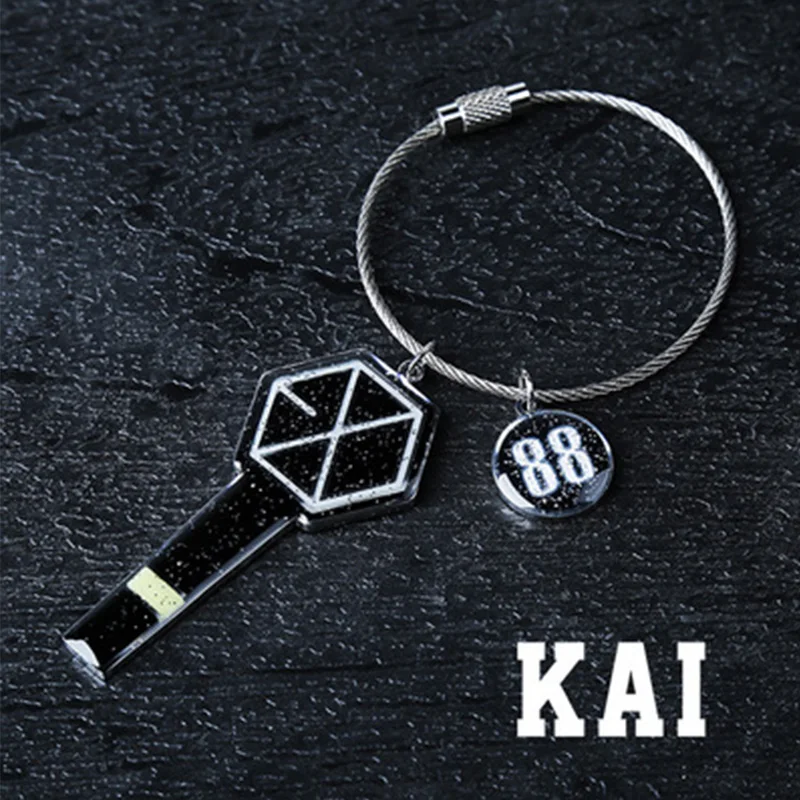 KPOP EXO Planet 5 разведка акриловая световая палочка подвеска брелок держатель пальца сумка аксессуары KAI LJJ190