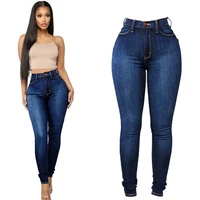 denim trousers casual ripped jeans european and american high stretch slim fit pants 2021 fall womens african pantalons capris