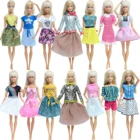 Один комплект, красивое Кукольное платье, повседневная Вечерние, вечернее платье, мини-юбка, Красочная Одежда для куклы Барби, аксессуары для кукол, игрушки сделай сам