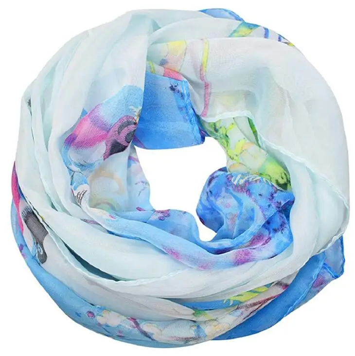 

Printed new silk scarf women four seasons sunscreen silk scarf silk scarf beach shawl custom