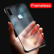 Бескаркасный чехол для телефона для iphone XS MAX 8 Plus X XS 6S 7 8 роскошный Бескаркасный кольцевой дизайн жесткий скраб для iphone 11 Pro Max чехол s