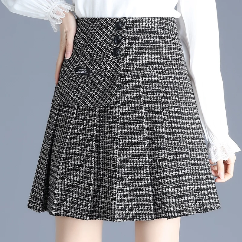 

Женская облегающая короткая плиссированная юбка с высокой талией на весну и лето, новая стильная мини-юбка, трикотажная жаккардовая ткань, ...