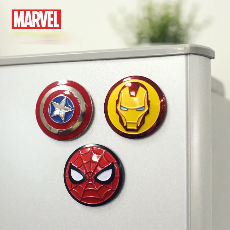 

Marvel Spider-Man Iron Man Badge Metal Refrigerator Magnet Alloy Magnet Magnetic Sticker Car Sticker Mobile Phone Sticker