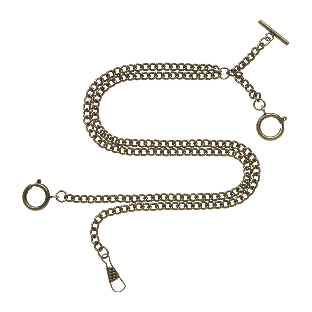 Классические цепочки для карманных часов винтажный двойной Альберт Т бар 3