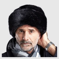 thickening men winter hat ear protection cap elderly male fur hat imitation fox hair winter fur cap warm and fashionable cap
