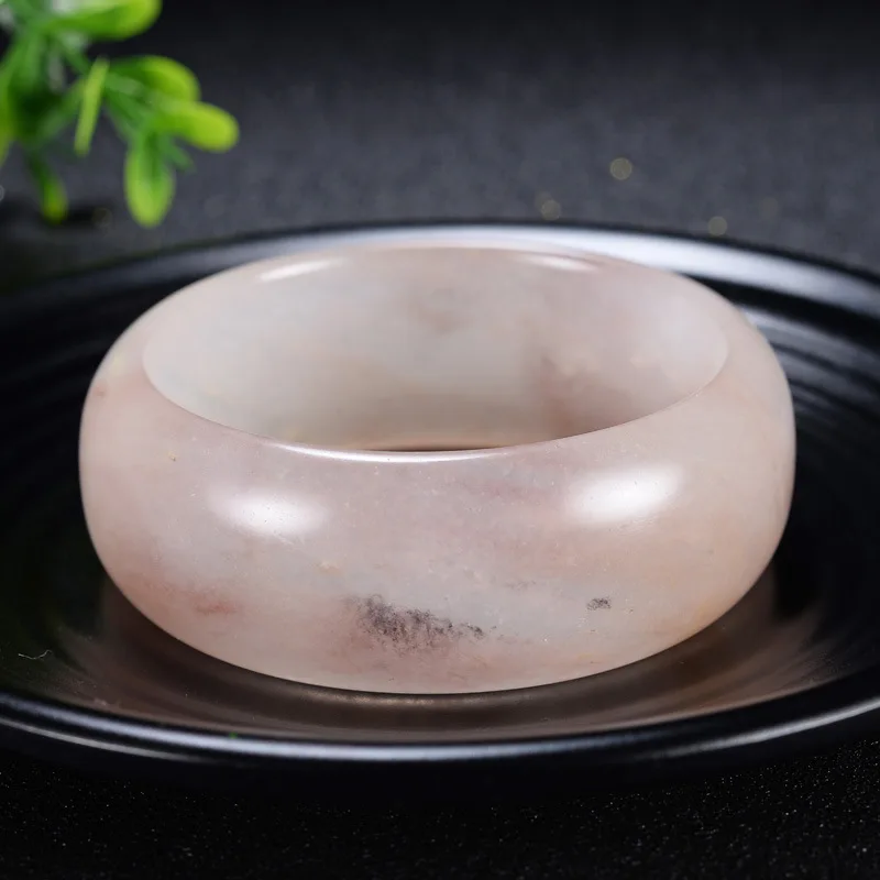 

Горячая Распродажа 2020, натуральный широкий розовый нефритовый браслет для женщин, реальный товар, сертифицированный нефритовый браслет, юв...