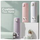 Именной термос на заказ 380 мл, портативная дорожная бутылка из нержавеющей стали, Герметичная Бутылка для мальчиков, подарок, безвоздушная бутылка, Высококачественная подарочная чашка