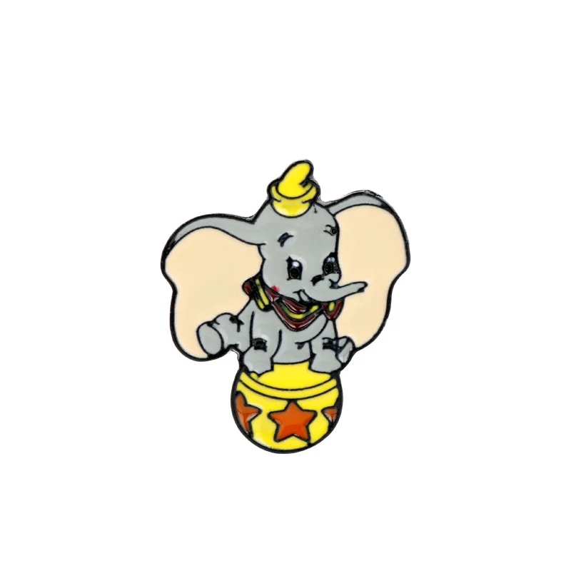 

Disney Dumbo Elephant Brooches Enamel Pin Cartoon Cute Elephant Metal Brooch for Dresses Backpack Badge Clothes Pin