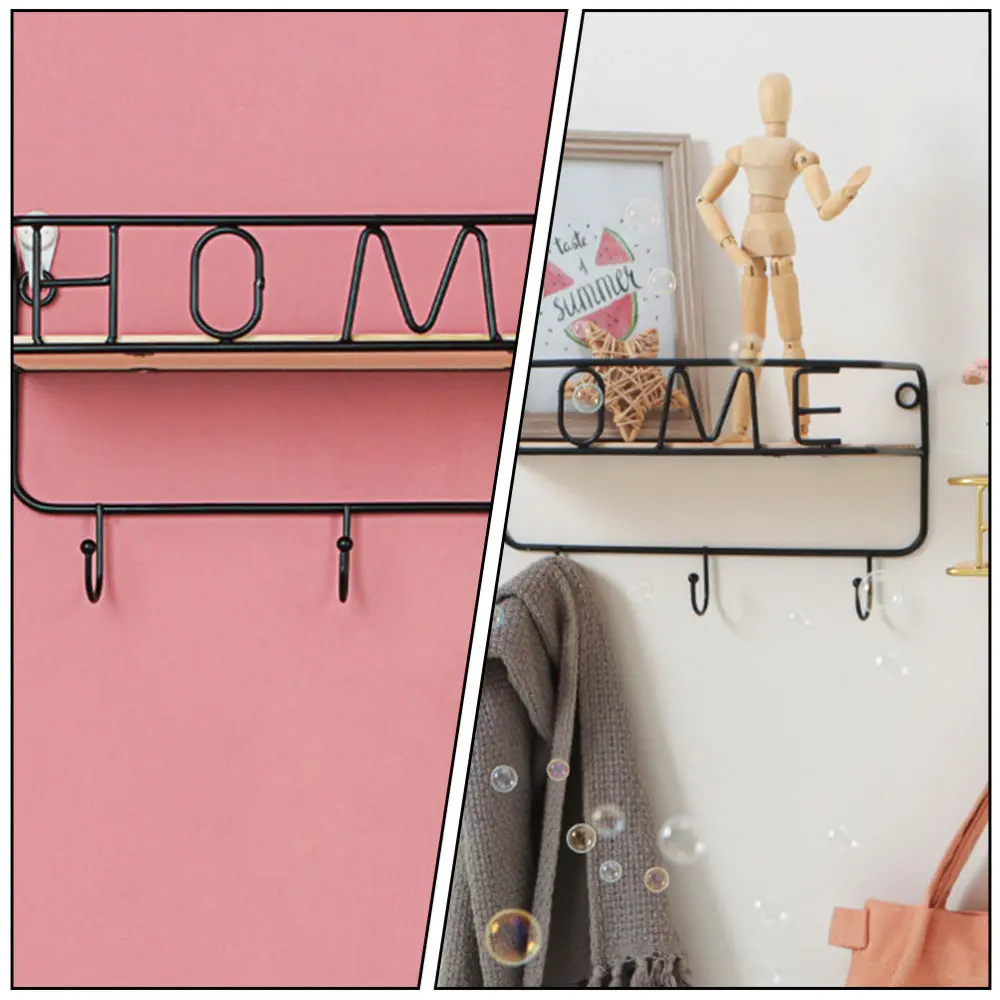 

1pc Creative Iron Craft Wall Hanger Decorative Wall Storage Rack Sundries Rack