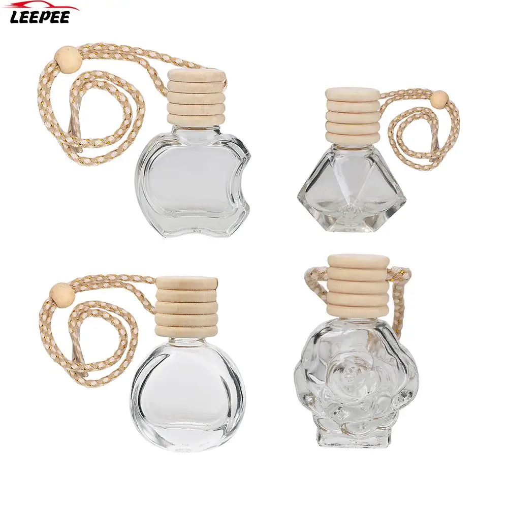 

Car Perfume Bottle Hanging Glass Bottle Perfume Pendant Car-styling For Essential Oils Air Freshener Container