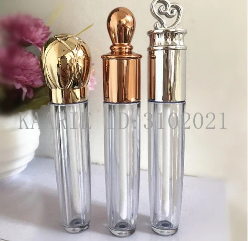 

5ML 50pcs Empty DIY Creative Empty Lip Gloss Tube, Plastic Elegant Lipstick Storage Container,Clear Lipgloss Refillable Bottle