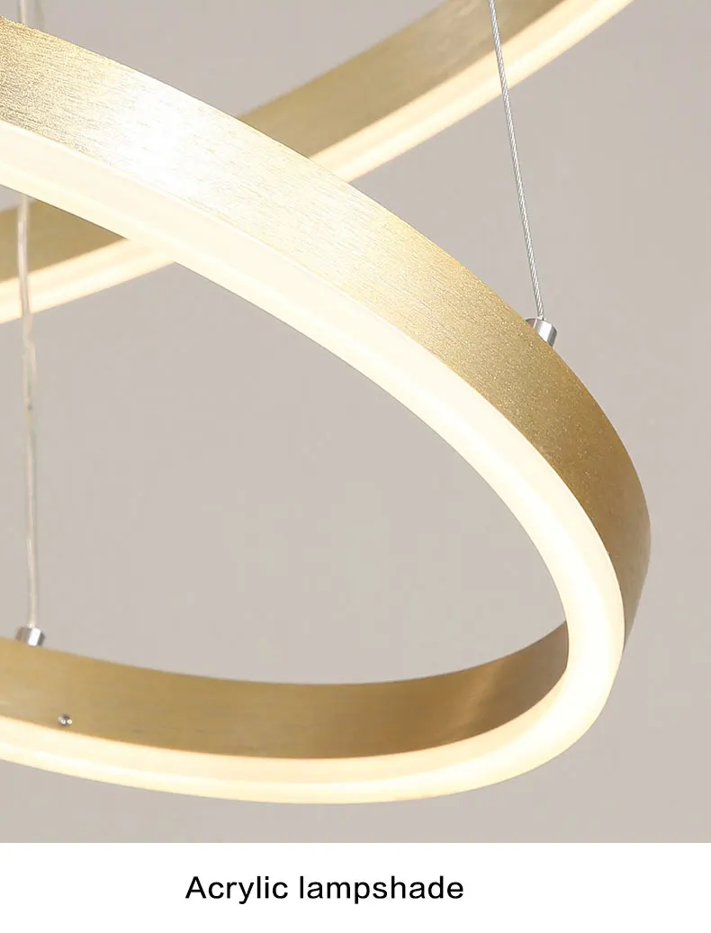 Fashion Modern Led Chandelier Circel Rings Ceiling Chandelier Lighting For Living room Dining room Hotel Lighting Fixtures Lamps
