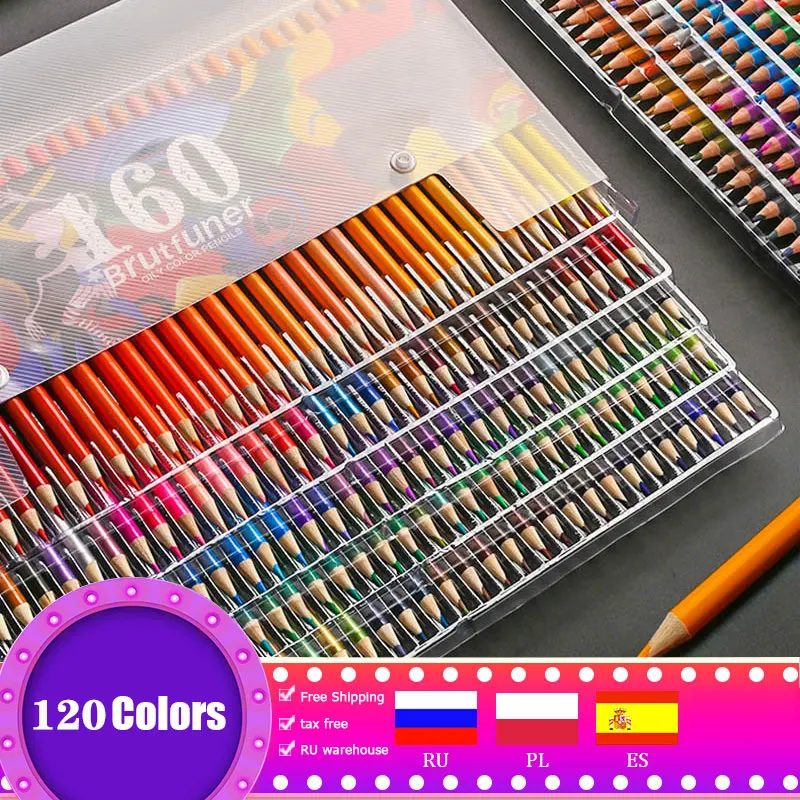 Set 48/180 Colors For Kids Students Drawing School Art Suppl