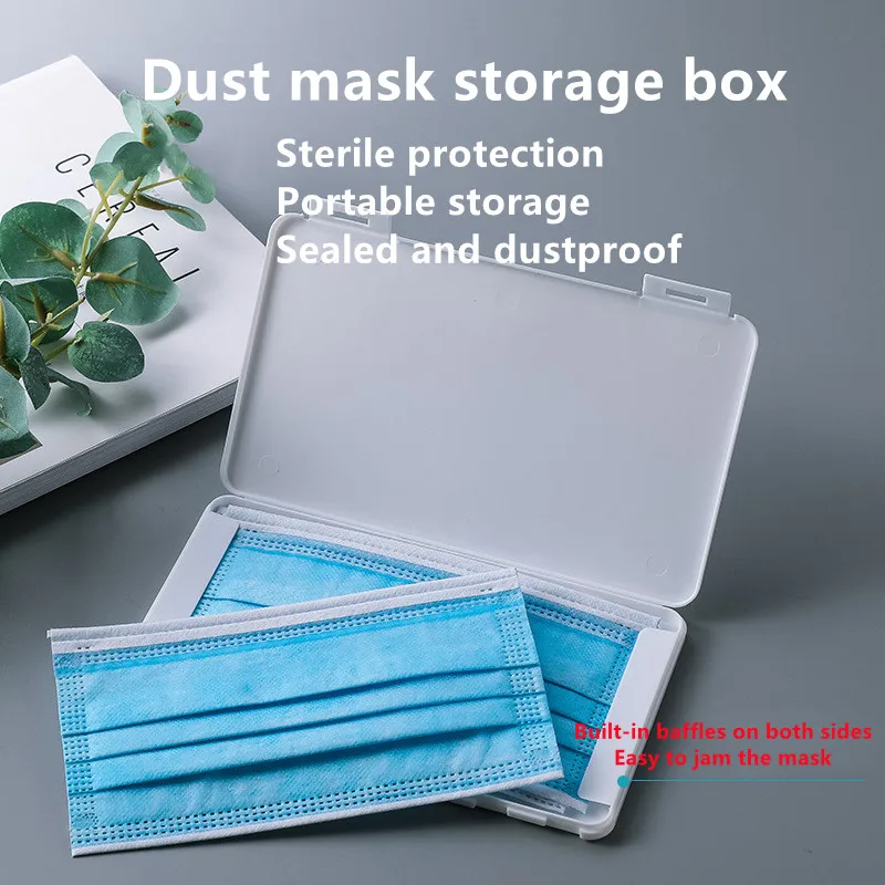 

Storage organizer plastic box saves masks Container jewelry dust covers carrying storage Pills box acrylic mask holder Tool