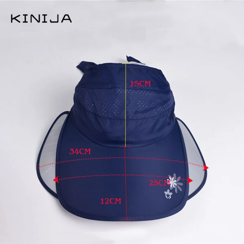 Летняя Солнцезащитная шапка Женская Выдвижная пустая верхняя шляпа Oem бейсболка