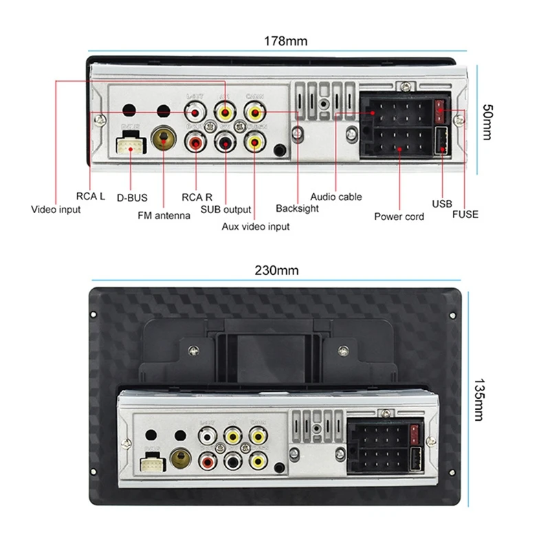 

9 Inch Universal Car Stereo Contact Screen MP5 Player Support Mirror Link FM Steering Wheel Control