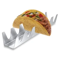 20pcs 6 holds taco holder stainless steel taco rack shell taco display stand burrito tortilla plate tray