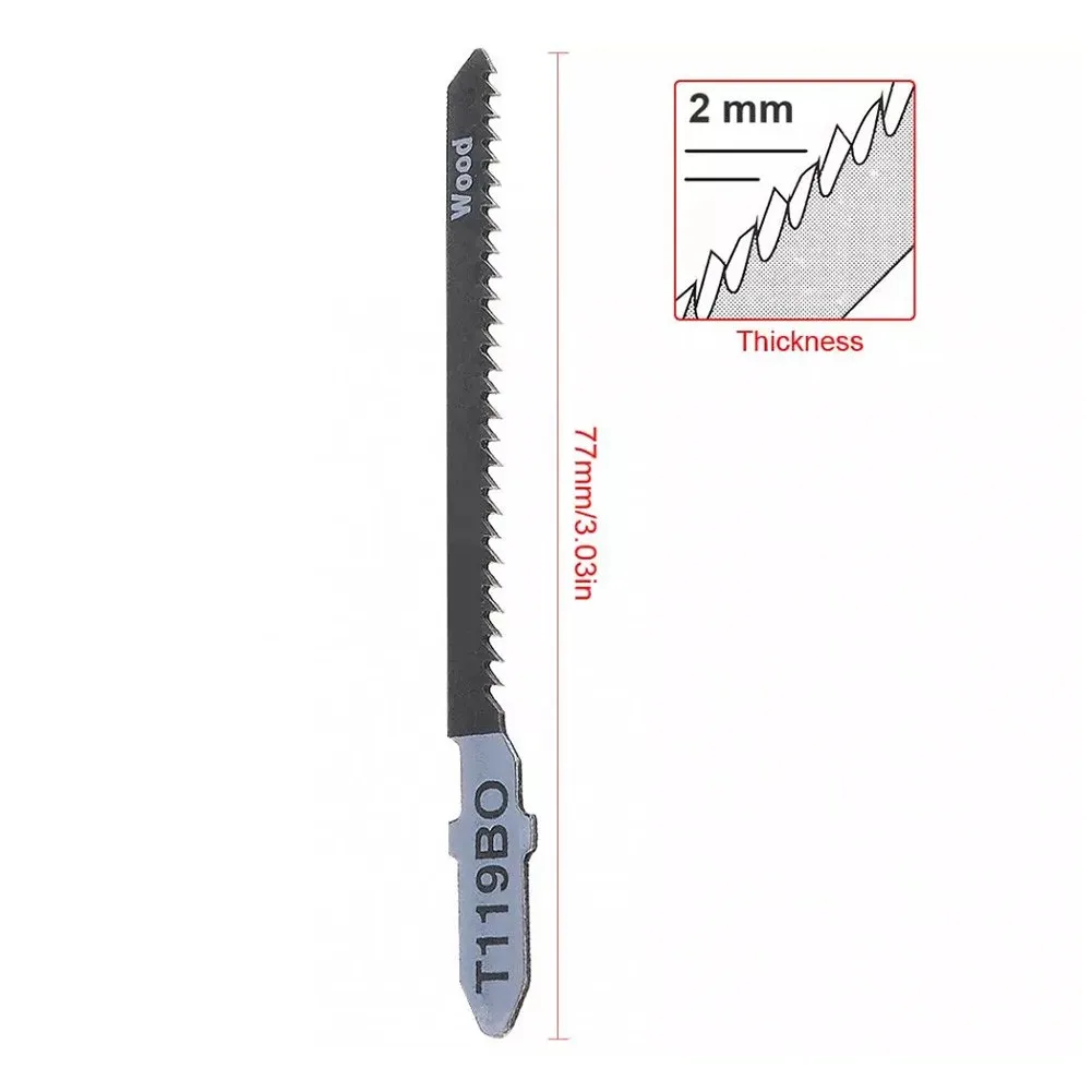 

10pcs T119BO Jig Saw Blade T-shank Jigsaw Blades Set Metal Wood Assorted Blades For Wood Plastic Woodworking Cutting Power Tool