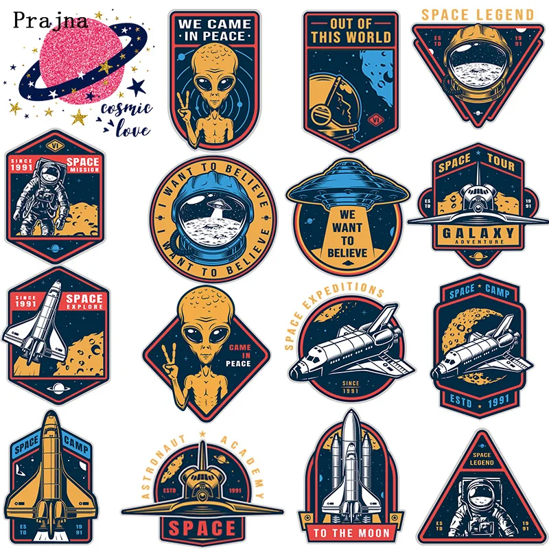 Праджня с рисунком внеземных обитателей винил передачи тепла для одежды космос