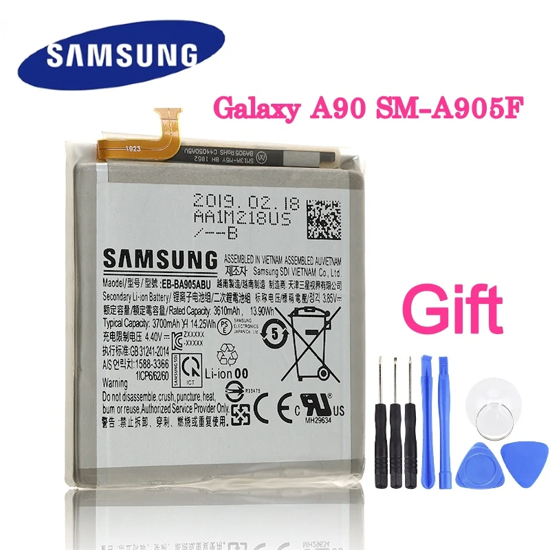 Оригинальная Аккумуляторная батарея Samsung Galaxy A90 A80 3700 мАч большая емкость +