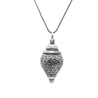 925 sterling silver male female religion pendant simple pattern perfume bottle black pendant necklace woman man jewelry 50cm