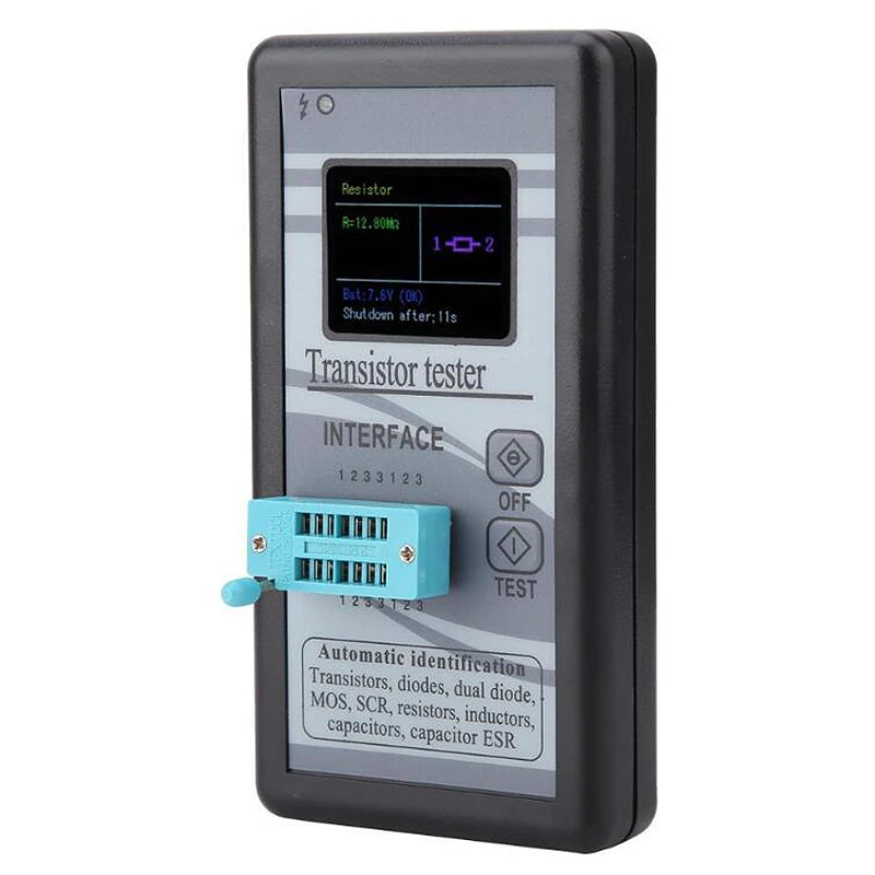 Multi-Purpose M328 Transistor Tester 128X160 Diode Thyristor Capacitance Resistor Inductance MOSFET ESR Meter 1.8 Inch LCD Digit |