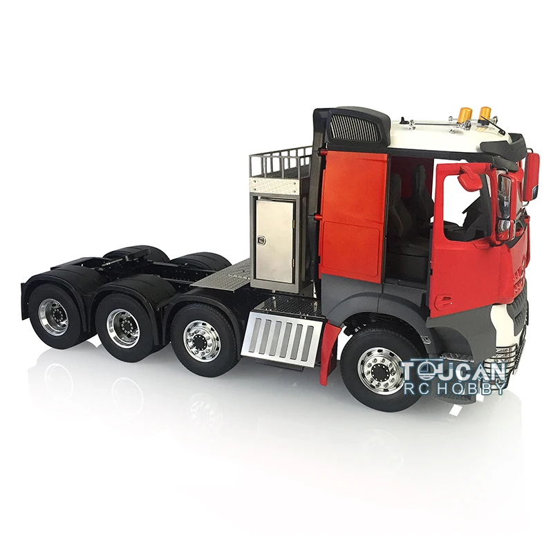 

1/14 LESU 4 Axles Metal Chassis 3Speed Motor For DIY Painted Model Benz 3363 RC Trailer Truck THZH0839