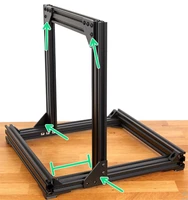 1set prusa i3 mk3 bear conversion frame extrusioncut blind joint prusa bear extrusion kit black anodized high precision