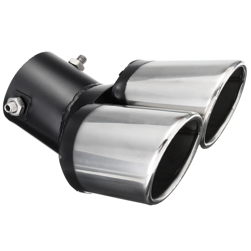 2 шт. универсальное украшение автомобиля хромированная выхлопная труба из